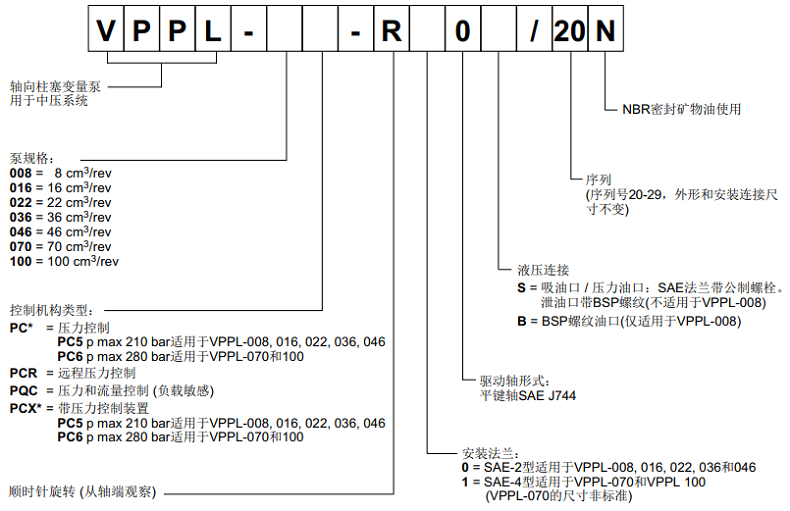 迪普马柱塞泵型号说明