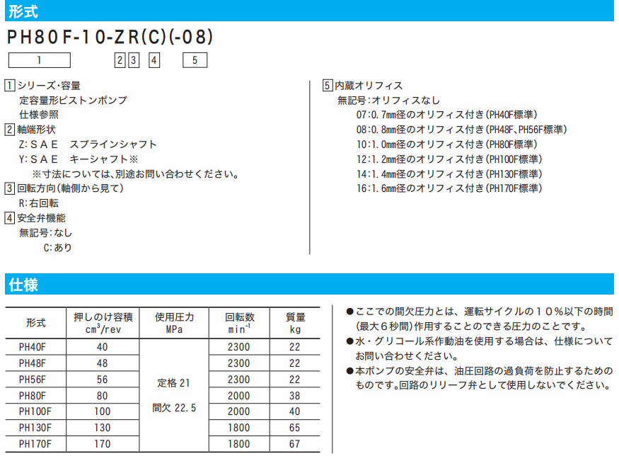 东京计器PH**F柱塞泵